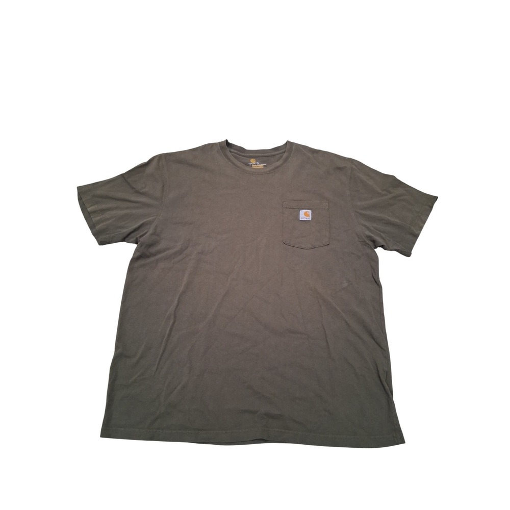 Carhartt Mens XL Original Fit‎ Pocket T-Shirt Olive Green Short Sleeve K87 Tee